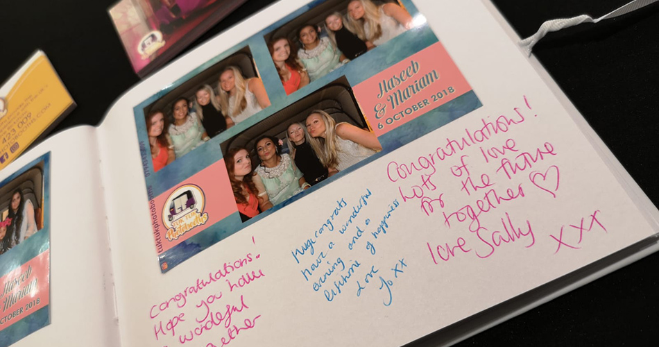 Guestbook option for photo booth